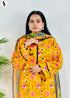 NZSC-712 Stitched 2 Piece Yellow Bloom (Shirt+Dupatta) Co Ord Set Lawn